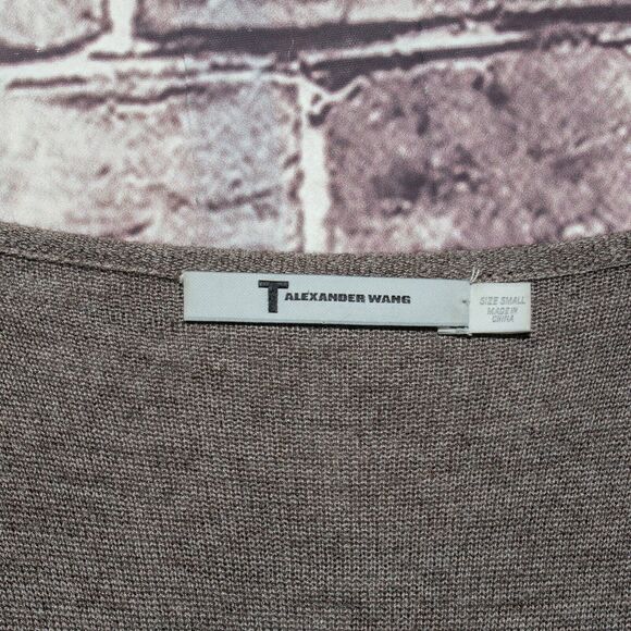 T Alexander Wang Women's Scoop Neck Sweater Dress Gray Blue Knit Small - Picture 2 of 7